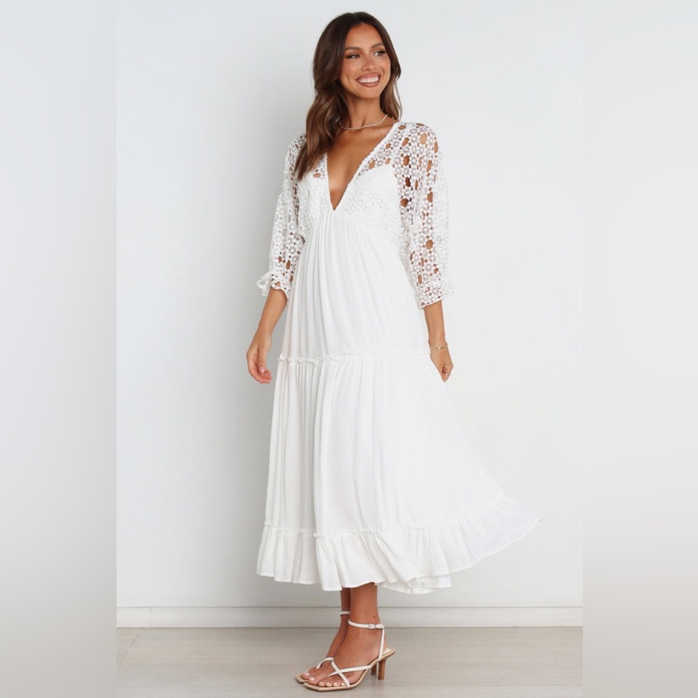 Petal and Pup - ALIA DRESS - WHITE